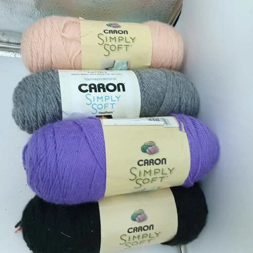 7X Caron Simply Soft Acrylic Worsted Weight Yarn Skein